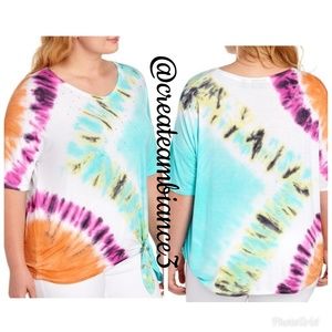Rhinestone Tye Dye Top